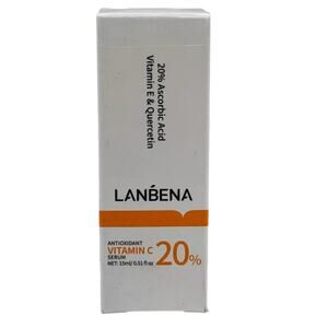 LANBENA 20% Ascorbic Acid Vitamin E & Quercetin, 20% Vitamin C Face Serum NIB